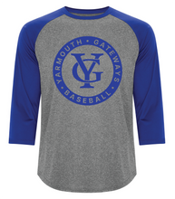 Load image into Gallery viewer, Adult Yarmouth Gateways  3/4 sleeve Baseball shirt
