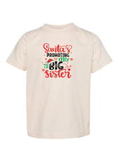 Load image into Gallery viewer, "Santa's Promoting Me to Big Sister"- Toddler Tee
