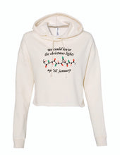 Load image into Gallery viewer, We Could Leave The Lights Up Adult Cropped Hoodie
