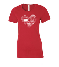 Load image into Gallery viewer, Ladies Graphic Tees Red Various Sayings
