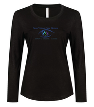 Load image into Gallery viewer, New Vision RING SPUN LONG SLEEVE LADIES' TEE (Left Chest or Full Front Logo)
