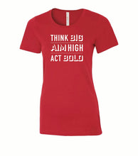 Load image into Gallery viewer, Ladies Graphic Tees Red Various Sayings
