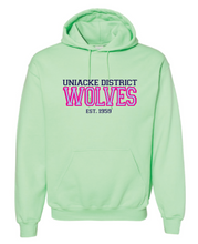 Load image into Gallery viewer, Wolves Twill Embroidered Adult Hoodie
