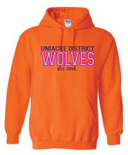 Load image into Gallery viewer, Wolves Twill Embroidered Adult Hoodie
