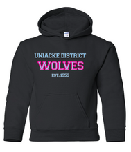 Load image into Gallery viewer, Wolves Twill Embroidered Youth Hoodie
