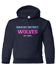 Load image into Gallery viewer, Wolves Twill Embroidered Youth Hoodie
