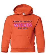 Load image into Gallery viewer, Wolves Twill Embroidered Youth Hoodie
