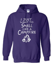 Load image into Gallery viewer, Smell Like A Campfire Hoodies White Letters
