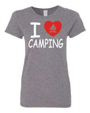 Load image into Gallery viewer, I Love Camping Ladies T-shirts
