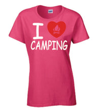 Load image into Gallery viewer, I Love Camping Ladies T-shirts
