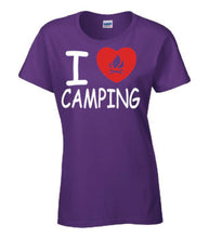 Load image into Gallery viewer, I Love Camping Ladies T-shirts
