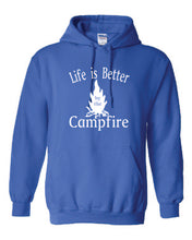 Load image into Gallery viewer, Life Is Better By The Campfire Hoodies White Letters

