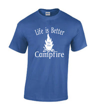 Load image into Gallery viewer, Life Is Better By The Campfire Youth T-shirt White Letters
