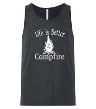 Load image into Gallery viewer, Life Is Better By The Campfire Tanks White Letters
