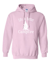 Load image into Gallery viewer, Life Is Better By The Campfire Hoodies White Letters
