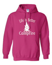 Load image into Gallery viewer, Life Is Better By The Campfire Hoodies White Letters
