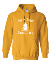 Load image into Gallery viewer, Life Is Better By The Campfire Hoodies White Letters
