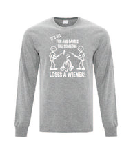 Load image into Gallery viewer, It's all Fun and Games White Letters Long Sleeves
