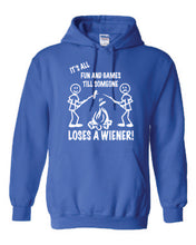 Load image into Gallery viewer, It's all Fun and Games Youth Hoodie White Letters
