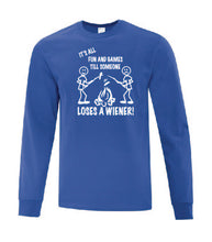 Load image into Gallery viewer, It's all Fun and Games White Letters Long Sleeves
