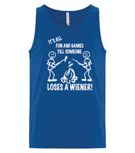 Load image into Gallery viewer, It's all Fun and Games Tanks White Letters

