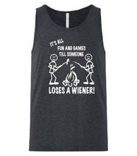 Load image into Gallery viewer, It's all Fun and Games Tanks White Letters
