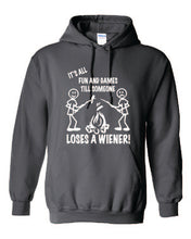 Load image into Gallery viewer, It's all Fun and Games Youth Hoodie White Letters
