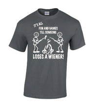 Load image into Gallery viewer, It's all Fun and Games Youth T-shirts White Letters
