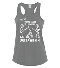 Load image into Gallery viewer, It's all Fun and Games Ladies Tanks White Letters

