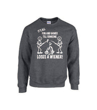 Load image into Gallery viewer, It's all Fun and Games Crewnecks White Letters
