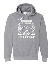 Load image into Gallery viewer, It's all Fun and Games Youth Hoodie White Letters
