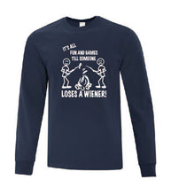 Load image into Gallery viewer, It's all Fun and Games White Letters Long Sleeves
