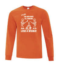 Load image into Gallery viewer, It's all Fun and Games White Letters Long Sleeves
