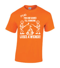 Load image into Gallery viewer, It's all Fun and Games T-shirts White Letters
