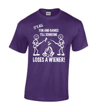 Load image into Gallery viewer, It's all Fun and Games T-shirts White Letters
