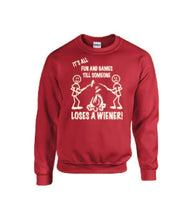 Load image into Gallery viewer, It's all Fun and Games Crewnecks White Letters

