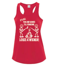 Load image into Gallery viewer, It's all Fun and Games Ladies Tanks White Letters
